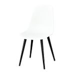 Vilinze Home Vilinze Eames Beyaz Ahşap Ayak Plastik Siyah Sandalye