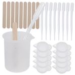 VILLCASE 1 Takım tutkal aracı reçine zanaat malzemeleri reçine için ölçü kapları epoksi reçine araçları reçine karıştırma kapları Aksesuarlar alet buzlu şeker ölçü kabı karıştırma çubuğu