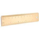 VILLCASE 12cm Bakır Metal Cetvel Çift Ölçekli İnç Vintage Mühendislik Cetveli Sınıf Ve Ofis Için