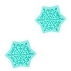 VILLCASE 2 Sıvı Silikon Kalıp Coaster Reçine Kalıpları Kahve Fincanı Altlığı Kalıpları Silikon Fondan Silikon Bardak Altlığı Kalıpları Döküm Kumu El Kalıbı Noel Silika Jeli Geçiştirmek