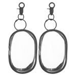 VILLCASE 2Pcs Anahtar Zincirli Açık Figür Ekran Çantası Siyah Bebek Depolama Asma Ekranlı Ekran Taşınabilir Bebek Torbası Taşıma Çantası Mini Rakamları Göstermek Için Fermuar Kapanışlı