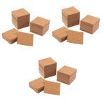 VILLCASE 3sets Şık Mantar Bardak Altlıkları Kareler Pedler - Mantar Levhalar Dekoratif El Sanatları Malzemeleri 10 Adet*3