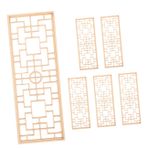 VILLCASE 6 Adet Çin ekran modeli Dollhouse yatak odası mobilyaları minyatür model yapma kitleri minyatür ev mobilyaları oyuncak ev ekran modeli oyuncak ev ekranı Odun Beige