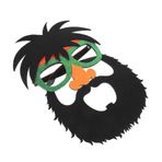VILLCASE Komik Gözlük Cadılar Bayramı Süslemeleri Yeşil Gözlük Takmak Viking Kostümü Luau Parti Şapkaları Yaşlı Cosplay Kostüm Sahne Maskesi Keçe Makyaj Yapmak Aksesuarlar