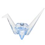 VILLCASE Kristal Süsler Origami Heykel Şeffaf Hayvan Heykeli Kristal Masa Merkezinde Yapay Kuş Heykeli Origami Turna Figürü Cam Sanatı Süs Akrilik Parti Malzemeleri 3 Boyutlu Kağıt Vinç