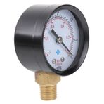 VILLCASE Vakum Basıncı Göstergesi 1/8 Npt Vakum Ölçer Vakum Odası Vakum Göstergesi 1/8 Npt Basınç Ölçer Yakıt Basıncı Test Kiti Kitler Sayı Hava Kompresörü Yağı