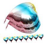 VILLFUL 10 Adet Folyo Balon Seti Doğum Günü Düğün Nişan Bebek Duşu Süslemeleri