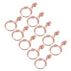 VILLFUL 10 Adet Metal Fermuar Çekicileri Giyim Fermuar Tamir Takımı Için Yedekler Sağlam Çinko Alaşımlı Fermuar Çekicileri Evrensel Fermuar Kaydırıcısı Gül Tasarımı