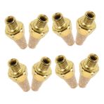 VILLFUL 8 Solenoid Valf Filtresi Pnömatik Hava Susturucu Pnömatik Susturucu Filtresi Akış Susturucusu Pnömatik Egzoz Susturucusu Uzun Egzoz Susturucu Golden Bakır