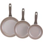 Vilma Ezme 18-22-26 cm Tava Seti Krem Renk