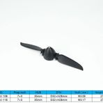 Viloga RC Katlanır Pervane 7 × 3 inç w/Spinner Boyutu D32 × Y28 mm ve Motor Mili Çapı φ3,17 RC Uçak Drone Uzaktan Kumandalı Uçak için Naylon Plastik Çark (7 × 3, Şaft φ3,17)