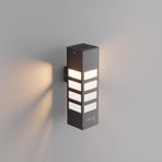 Vilorita Modern Dış Mekan Duvar Apliği - 7W Enerji Tasarruflu LED Bahçe Lambası - IP65 Su Geçirmez Antrasit Gri Cephe Aydınlatması - Korozyona Dayanıklı Alüminyum Gövde - Dekoratif Dış Cephe Lambası