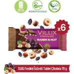 Vilux Milat Fındıklı Üzümlü Sütlü Tablet Çikolata 6 × 70 g
