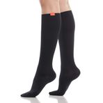 VIM & VIGR Merinos Yünü 15-20 mmHg Kademeli Sıkıştırma Çorapları Kadın ve Erkek için, Katı Siyah, Medium-Large Wide Calf