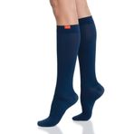 VIM & VIGR Nem Fitili Naylon 15-20 mmHg Kademeli Sıkıştırma Çorapları Kadınlar ve Erkekler için, Lacivert, Small / Medium