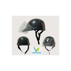 VİMAR Jokey Kask Siyah Motosiklet & Bisiklet Kaskı (YARİM KASK ULTRA DAYANIKLI CAMLI YERLİ ÜRETİM)