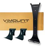 ViMount Wall Mount Metal Holder Compatible with PlayStation 5 Disc and PS5 Digital with 2X Holders Compatible with DualSense Gamepads in Black Color