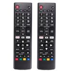 VINABTY 2'li paket Evrensel Uzaktan Kumanda Yedek LG TV Uzaktan Kumanda AKB75095307 için, Yedek Tüm LG Smart TV LCD LED HDTV UHD OLED 3D 4K Televizyonlar ile Uyumlu