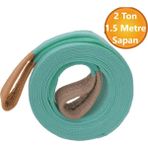 Vinç Sapan Polyester Spanzet 2 Ton 1.5 Metre Turkuaz Sağlam Yük Kaldırma Taşıma Indirme Halat - 0,5