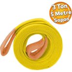 Vinç Sapan Polyester Spanzet 3 Ton 5 Metre Sarı Sağlam Yük Kaldırma Taşıma Indirme Caraskal Halat - 0,5