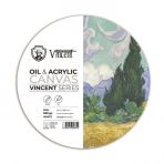 Vincent Oil & Acrylic Canvas White Daire Tuval Dokulu Blok 300 Gr 25 Cm 10 Sayfa