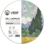 Vincent Oil & Acrylic Canvas White Daire Tuval Dokulu Blok 300 Gram 30 cm 10 Sayfa