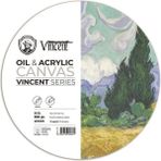 Vincent Oil & Acrylic Canvas White Daire Tuval Dokulu Blok 300 Gram 40 cm 10 Sayfa