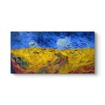 Vincent Van Gogh - Buğday Tarlası ve Kargalar Tablosu 120 x 60