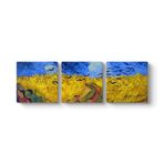 Vincent Van Gogh - Buğday Tarlası ve Kargalar Tablosu 156 x 50-3 Parçalı