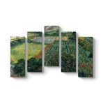 Vincent Van Gogh - Gelincik Tarlası Tablosu 112 x 72-5 Parçalı