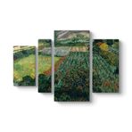 Vincent Van Gogh - Gelincik Tarlası Tablosu 119 x 80-4 Parçalı