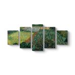 Vincent Van Gogh - Gelincik Tarlası Tablosu 127 x 56-5 Parçalı