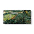 Vincent Van Gogh - Gelincik Tarlası Tablosu 206 x 103-5 Parçalı
