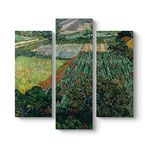 Vincent Van Gogh - Gelincik Tarlası Tablosu 96 x 90-3 Parçalı