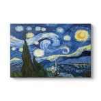 Vincent Van Gogh - Yıldızlı Gece Tablosu 90 x 60