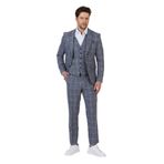 Vincenzo Erkek Lacivert Ceket+Pantolon+Yelek Çift Yırtmaçlı Slim Fit Takim Elbise Lacivert 48/6