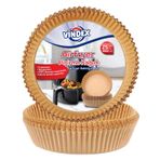 Vindex Airfryer Pişirme Kağıdı, (Airfryer Baking Paper) Fritöz Kağıdı Tek Kullanımlık, Yapışmaz, Yağ Geçirmez, Yuvarlak Tabak Model 25X4 Toplam 100 Adet Avantajlı Paket