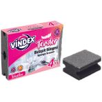 Vindex Tender Sensitive Bulaşık Süngeri 4'lü - Siyah