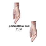 Vinil Şeffaf Pudrasız Muayene Eldiveni Pudrasız 100 Lük_Small X 2 'Li Set