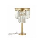Vinner ABJ-RU001 Eskitme Mat Gold Tek Ayaklı Kristal Taşlı Metal Abajur