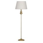 vinner Bronz Eskitme Kaplama Helezon Tek Ayaklı Metal Lambader - Konik Başlık Rengi Hasır Gri VNREDCSOL00500904904