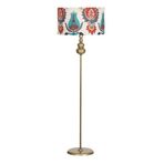 vinner Bronz Eskitme Kaplama Helezon Tek Ayaklı Metal Lambader - Konik Başlık Rengi Pre Kahve VNREDCHEL0040904