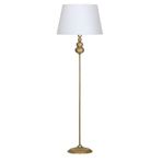 vinner Bronz Eskitme Kaplama Solid Burgulu Tek Ayaklı Metal Lambader - Başlık Rengi Hasır Pembe VNREDCSOL0070904