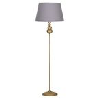 vinner Bronz Eskitme Kaplama Solid Burgulu Tek Ayaklı Metal Lambader - Konik Başlık Rengi Siyah VNREDCSOL0040904