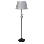 vinner Caracas Siyah Kaplama Eight Küre Metal Tek Ayaklı Lambader - Zebra Desenli VNRCARACASSYH8K003