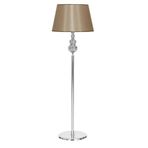vinner Eskitme Kaplama Retro Düz Tek Ayak Metal Lambader Krom Şeritli Silindir Açık Kahve Başlık VNR2803ESBRGDZ014