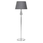 vinner Eskitme Kaplama Retro Düz Tek Ayak Metal Lambader Krom Şeritli Silindir Kahverengi Başlık VNR2803ESBRGDZ008
