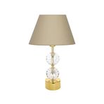 vinner Gld-krs01 Gold Ayaklı Kristal Abajur - Hasır Bej VNRGLDKRS01013