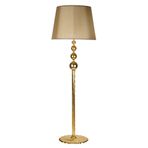 vinner Gold Detaylı Sarı Kırçıl Eskitme Kaplama Çift Küre Metal Tek Ayaklı Lambader VNRCKE2205022