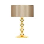 vinner Gold Kaplama Blanc Metal Abajur - Gold Şeritli Hasır Açık Kahverengi VNR0606GBLNC005